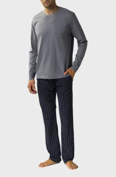 Мужская пижама (лонгслив, брюки) Разноцветный S Atlantic NMP-373