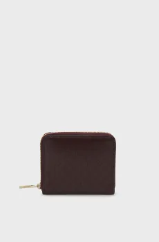 Женский бордовый кошелек с узором EMBLEM Бордовый ONESIZE Calvin Klein LV04F1089G
