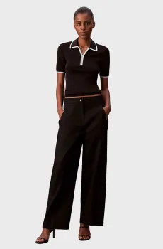 Женские черные брюки STRIPE Черный 6 Calvin Klein Jeans LV044D612G