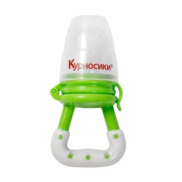 Ниблер силиконовый Курносики с 3 сетками и колпачком, зеленый, (7266) Ниблер силиконовый Курносики с 3 сетками и колпачком, зеленый, (7266)