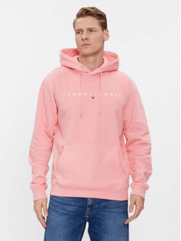 Tommy Jeans Світшот Linear Logo DM0DM17985 Рожевий Regular Fit Tommy Jeans Світшот Linear Logo DM0DM17985 Рожевий Regular Fit