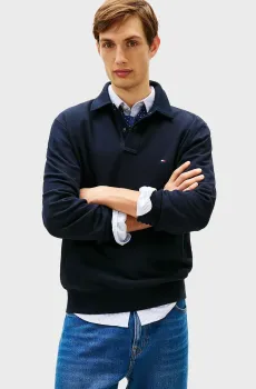 Мужское темно-синее поло ESSENTIAL TERRY Синий M Tommy Hilfiger MW0MW41760