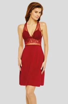 Женская красная ночная рубашка Красный 42 MARC&ANDRE A7-01PS103-R