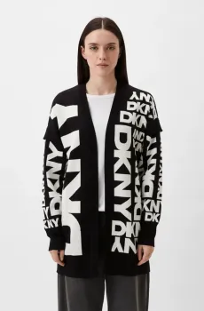 Женский черный кардиган с узором Черный S DKNY P4MXAQ21