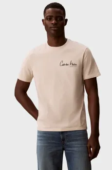 Мужская бежевая футболка WHOLESALE Бежевый L Calvin Klein Jeans LV14RF802G