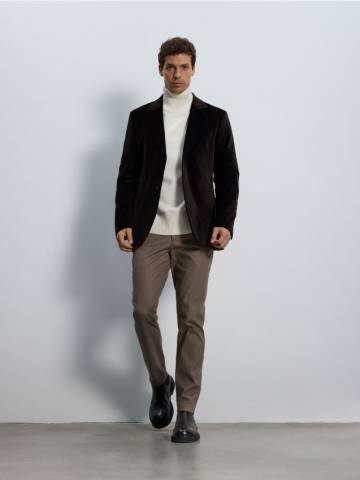 Reserved - Блейзер regular fit - темно коричневий - 7771H-89X Reserved - Блейзер regular fit - темно коричневий - 7771H-89X