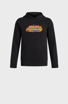 Детское черное худи UA Rival Flc Flamin Wdmrk HD Черный 8 Under Armour 6003781-001