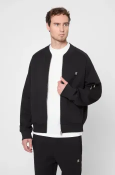 Мужской черный бомбер Черный XL HUGO 50542590;001
