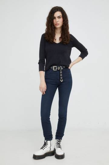 Хлопковый лонгслив American Vintage цвет чёрный Хлопковый лонгслив American Vintage цвет чёрный