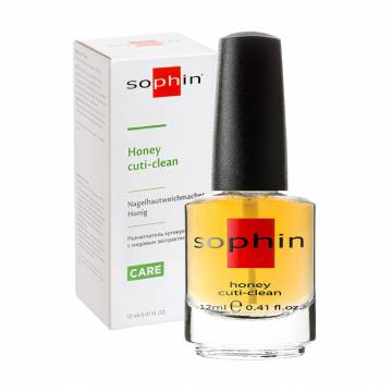 Размягчитель кутикулы Sophin Honey Cuti-clean с медовым экстрактом, 12 мл Размягчитель кутикулы Sophin Honey Cuti-clean с медовым экстрактом, 12 мл