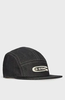 Мужская темно-синяя джинсовая кепка Flat Brim 5 Panel Cap Синий ONESIZE G-Star RAW D25379,D536