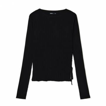 Cropp - Джемпер з трикотажу в рубчик - чорний Cropp - Джемпер з трикотажу в рубчик - чорний