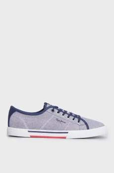 Мужские синие джинсовые кеды BRADY MEN CHAMBRAY Синий 43 Pepe Jeans PMS30817