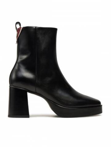 Tommy Hilfiger Ботильйони Premium Leather High Heel Bootie FW0FW08100 Чорний Tommy Hilfiger Ботильйони Premium Leather High Heel Bootie FW0FW08100 Чорний