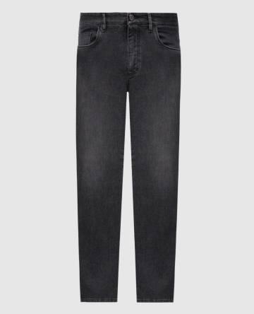 Серые джинсы с эффектом потертости