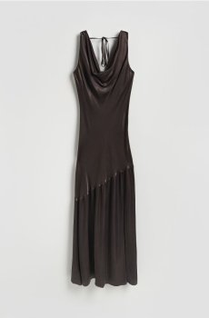 Reserved - Сукня з віскози - темно коричневий - 194KO-89X