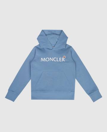 Детское голубое худи с логотипом