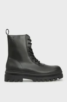 Мужские черные кожаные ботинки LUGGED LACE ZIP BOOT Черный 42 Calvin Klein YM0YM01066