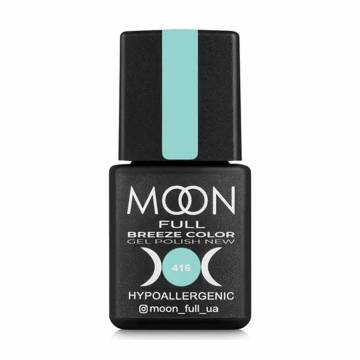 Гель-лак для ногтей Moon Full Breeze Color Gel Рolish 416 Яркий бирюзовый, 8 мл Гель-лак для ногтей Moon Full Breeze Color Gel Рolish 416 Яркий бирюзовый, 8 мл