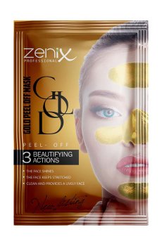 Маска-пленка для лица Zenix Professional Peel Off Mask Gold Золотая, 15 г
