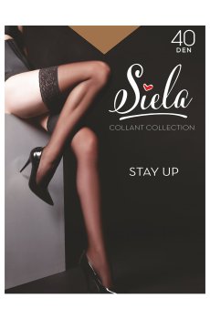 Чулки женские Siela Stay Up 40 Den Caramel, размер 1/2