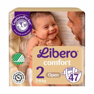 Подгузники Libero Comfort размер 2 (3-6 кг), 47 шт