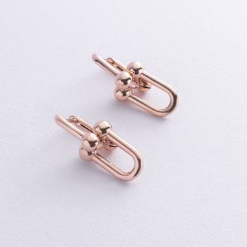 Серьги "Фантазия" в красное золоте с08792 Серьги "Фантазия" в красное золоте с08792