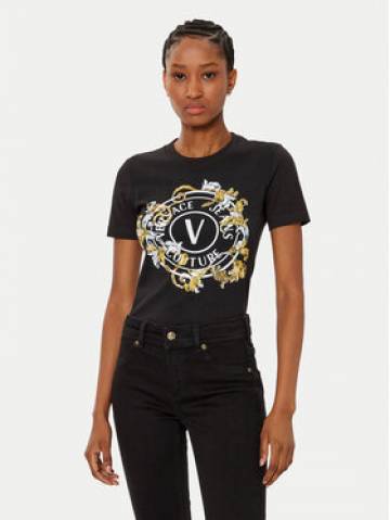Versace Jeans Couture Футболка 78HAHC01 Чорний Regular Fit Versace Jeans Couture Футболка 78HAHC01 Чорний Regular Fit