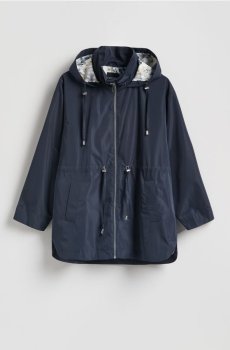Reserved - Куртка-парка з каптуром - темно-синій - 461IA-59X