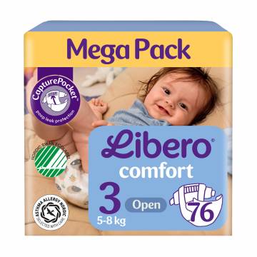 Подгузники Libero Comfort размер 3 (5-8 кг), 76 шт