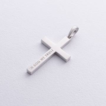 Серебряный крест ручной работы "In God we trust" 132750g Серебряный крест ручной работы "In God we trust" 132750g