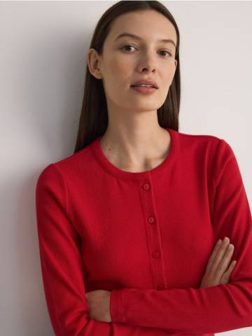 Reserved - LADIES` BLOUSE - червоний - ZR415-33X Reserved - LADIES` BLOUSE - червоний - ZR415-33X