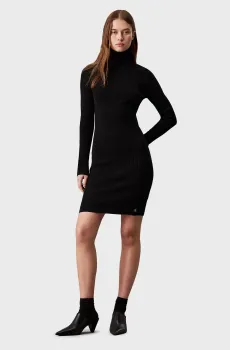 Женское черное платье WOVEN LABEL TIGHT Черный S Calvin Klein Jeans J20J224150