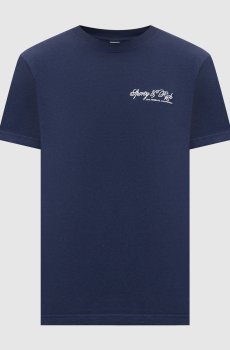 Голубая футболка с принтом логотипа