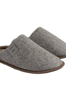 Мужские комнатные тапочки Twins Elegant получешки, коричневые, размер 40-41, (27 см)