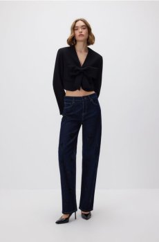 Reserved - Прямі джинси з аплікаціями - темно-синій - TV741-59J