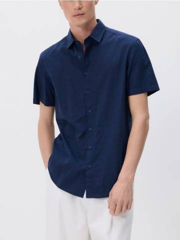 Reserved - Структурована сорочка regular fit - темно-синій - 345CA-59X Reserved - Структурована сорочка regular fit - темно-синій - 345CA-59X