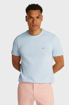 Мужская голубая футболка TEXTURE SLUB TEE Голубой L Tommy Hilfiger MW0MW38639