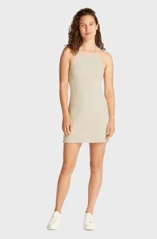 Женский бежевый сарафан WAFFLE Бежевый S Calvin Klein Jeans J20J225286