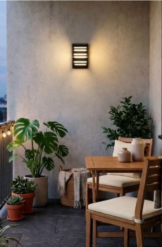 Сонячна LED садова лампа - чорний