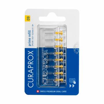 Сменные межзубные ершики Curaprox Prime Refill CPS 09, 0.9 - 4.0 мм, без держателя, желтые, 8 шт Сменные межзубные ершики Curaprox Prime Refill CPS 09, 0.9 - 4.0 мм, без держателя, желтые, 8 шт