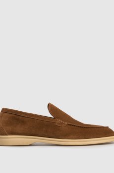 Коричневые замшевые лоферы FELIX