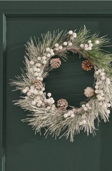 Декоративний вінок - білий