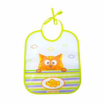 Нагрудник Baby Team Котик, влагонепроницаемый, от 6 месяцев (6503)