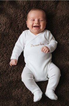 Комплект: боді та повзунки без стоп - білий