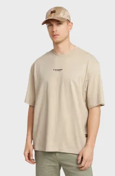 Мужская бежевая футболка Center chest Бежевый XXL G-Star RAW D24780,C336