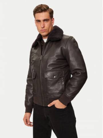 Milestone Шкіряна куртка Fabio 431073 21075 Коричневий Regular Fit Milestone Шкіряна куртка Fabio 431073 21075 Коричневий Regular Fit