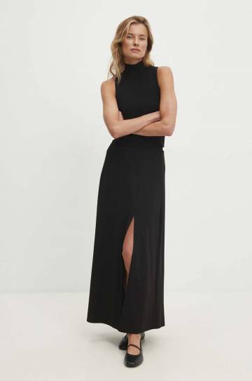 Юбка Answear Lab цвет чёрный maxi расклешённая Юбка Answear Lab цвет чёрный maxi расклешённая