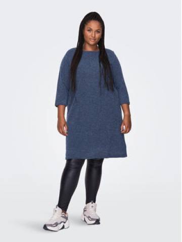 ONLY Carmakoma Трикотажна сукня 15196520 Cиній Loose Fit ONLY Carmakoma Трикотажна сукня 15196520 Cиній Loose Fit