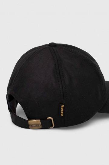 Хлопковая кепка Barbour цвет чёрный однотонная Хлопковая кепка Barbour цвет чёрный однотонная